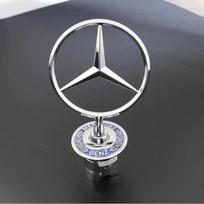 Automobilio lipdukas Mercedes Benz žvaigždė ant variklio dangčio - Ženklelis automobilio priekiniam variklio dangčiui Chromuotas logotipas Žymėjimas Benz C E S klasei W204 W205 W21