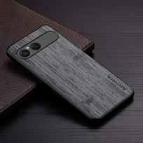 Case for Sony Xperia 10 1 VII 10 Xperia 5 III II 5G Bamboo Wood Pattern Leather  Cover Funda for Sony Xperia 10 VII Case Sony Xperia 10 III tamsiai pilka spalva