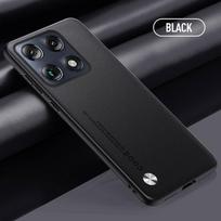 EUCAGR Prabangus PU odos dėklas Motorola edge 70 Ultra galiniam dangteliui apsaugoti Telefono dėklas Moto X70 Air Pro moto Signature Motorola Signature juoda