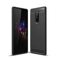 Sony Xperia 1 dėklas 6,5 colio prabangus pilnas minkštas TPU silikoninis dangtelis smūgiams atsparus dėklas Sony 1 J8110 J8170 J9110 telefono dėklai Sony Xperia 1 juoda