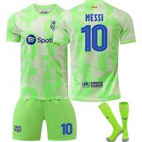 Barselonos Messi Vaikų Futbolo Maikės Rinkinys, Žalias, Kvėpuojanti Sportinė Apranga Treniruotėms ir Varžyboms 120-130 CM žalia