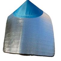 Sun Rain Protection Hooded Cape Breathable UV Hat for Farming Gardening Wide Brim Bucket Hat with Neck Cover Cloak length 90cm