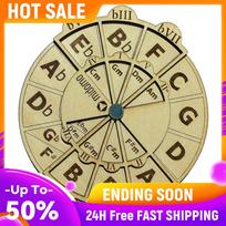 Circle of Fifths Chord Wheel Round Wooden Guitar Chord Wheel for Guitar Notes Chords and Key Signature China Mainland
