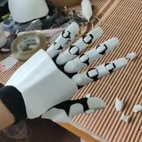 Mechanical gloves, made from 3D-printed PETG material, are flexible and have a highly mechanical look. Suitable for cosplay. One Size