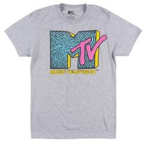 Mtv Muzikinės Televizijos Marškinėliai Unisex Retro Roko Hip Hop TV Marškinėliai Melioruotos Pilkos spalvos madingi marškinėliai Unisex medvilniniai firminiai marškinėliai S