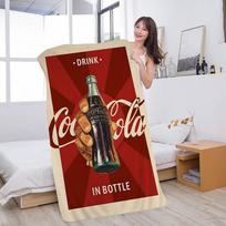 C-COCA Logotipas C-COLAS Anime Paplūdimio Maudymosi Rankšluostis Minkštas Sugeriantis Servetėlė Vaikų Dovanos Vaikams Kelionėms Stovyklavimui Sporto Salėms W40*H60(CM)