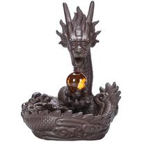 Keramikos „Dragon“ smilkalų degiklio „Backflow“ dūmų smilkalų laikiklio dekoras 14x13x19cm