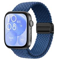 Magnetinis sagties dirželis Huawei Watch Fit 3 laikrodžiui, nailoninė kilpinė apyrankė Correa Huawei Watch Fit 3 išmaniam metaliniam sąsajos apyrankės Huawei Watch Fit 3 mėlyna