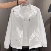 Men's Summer Thin Sunscreen Jacket, Simple and Atmospheric Jacket L balta