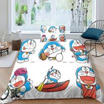 Išskirtiniai 3D animacinio katino tapetai D-Doraemon spausdinimo patalynės komplektas Antklodės užvalkalas Antklodė Lova Jaunimui Vaikams Mergaitėms Berniukams Dovana 100x135cm