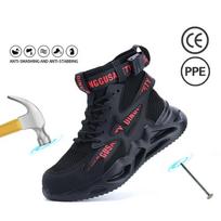 Anti-smashing Anti-piercing Protect Safty Shoes Men Anti Slip Abrasion Resistant Soft Sole Comfortable Breathable Work Shoes 40