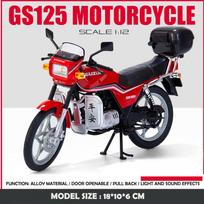 1 modeliavimas:12 SUZUKI GS125 Vintažinio Motociklo Modelis Metalinis Žaislinis Transporto Priemonė Su Garsu Ir Šviesa Pomėgių Kolekcijos Namų Dekoras