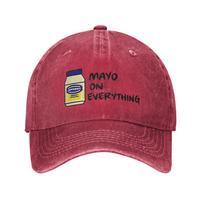 Mayo (Majonezas) Medvilninis džinsinis kepuraitė Atsitiktinė beisbolo kepuraitė Reguliuojama kepurė Vasarinė Unisex beisbolo kepuraitė One Size