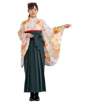 KYOETSU Hakama Set for Graduation Gorgeous Size B Flowery Clouds and Old Chrysanthemum Size Ceremonies, Women's, (1. Hakama, L)
