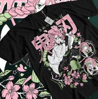 Mitsuri Kanrojii T-Shirt Demon Slayer Mitsuri Kawaii Anime Nezuk Shirt All Size S