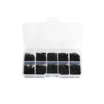 M1 M1.2 M1.4 M1.7 Nešiojamojo kompiuterio varžtai Juodi kompiuterio varžtai Mini medvaržtis Medienos apdirbimas 1000 pcs