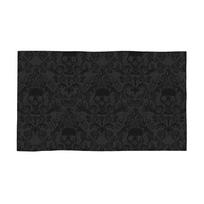 Goth Gothic Black Skull Damask Pattern Soft Face Towel Quick Dry Pool Bath Cotton Towels Absorbent W40*H60(CM)