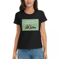Women TShirt Shrek Nicolas Cage  Face Summer Short Sleeve Tees Round Neck Cotton T Shirts Clothes Tops Streetwear S
