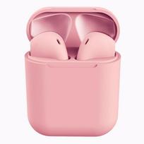 Macaron InPods 12 i12 TWS belaidės ausinės Bluetooth HiFi sportinės ausinės, skirtos iPhone Xiaomi Samsung rožinė