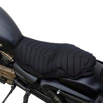Dviejų sluoksnių vėsus motociklo sėdynės užvalkalas, universalus kvėpuojantis motociklo tinklelio sėdynės pagalvėlė, oro srauto neslystantis motociklo balnelio užvalkalas nuo saulės one size juoda