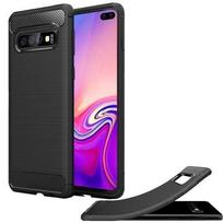 Case - Carbon - SAMSUNG GALAXY S10 PLUS - Flexible - Ultra Resistant - Black juoda