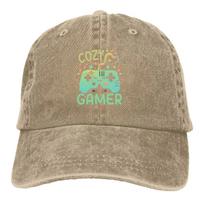 Cozy Baseball Caps Peaked Cap Funny Gamepad Sun Shade Hats for Men Women Adjustable chaki