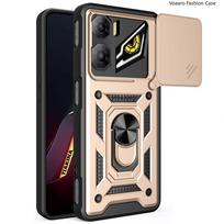 Stumdomos kameros apsaugos dėklas ZTE Nubia Neo 3 5G, dėklas ZTE Nubia Neo3 5G, magnetinis žiedas, stovas, atsparus smūgiams dėklas foZTE Nubia Neo 3 5G auksas