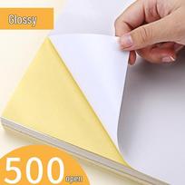 500 lapų A4 baltų lipnių lipdukų: Blizgus, matinis ir kraftpopieriaus variantai