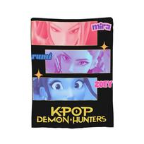 ZOEY HUNTRX - HUNTRIX K-Kpop D-Demon H-Hunters Flannel Throw Blankets  Blanket for Home Outdoor Warm Bed Rug, 30x40in