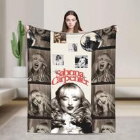Sabrina Carpenter Dainininkė Antklodė Kokybiška Šilta Minkšta Lovatiesė Žieminė Dekoratyvinė Miegamojo Gatvės Trend Lovatiesė 30x40in