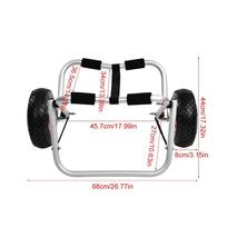 Alloy Kayak Canoe Wheel Dolly Boat Carrier Trolley Cart Transport juoda