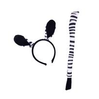 Zebrų/Žirafos/Leopardo/Karvės Kostiumų Rinkinys Ausys Lankelis su Uodega Vaikui Suaugusiam Helovino Kalėdų Gyvūnų Cosplay Rekvizitas