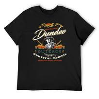 Crocodile Dundee Outback Survival School T-Shirt Man t-shirt shirts graphic heavyweights mens vintage t shirts S juoda