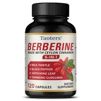 Berberinas 6-in-1, Berberino HCl 200 mg 120 kapsulių