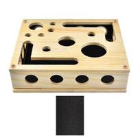 Cat Nail File Box, Wooden Cat Enrichment Box Puzzle Toy, Interactive Cat Scratcher, Nail File Toy Includes Sandpaper for Indoor Cats Nail Care, A