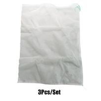3pcs/set Anti-Insect Drawstring Mesh Bags Reusable Kitchen Storage Pouches for Ham Pork Fish, Shrimp Seafood Durable Organizer