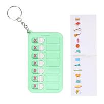 Portable Daily Plan Board Home Chore Chart Keychain Daily Schedule Keyring Chore Chart Key Chain Planner To Do List Chart Board žalia