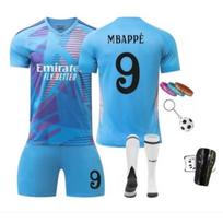 2025/2026 Real Madrid Mbappe 9 Kids Soccer Jersey, Polyester Fiber, Blue, Youth Sportswear 100-110 CM mėlyna
