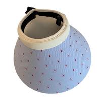 Anti-UV Empty Top Cap Colorful Dot Visor Cap Peaked Hat Woman Sun Hat  Female mėlyna