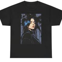 Billie Eilish T Shirt for Unisex Women Pop Culture Icon Graphic Tee Casual Crew 2026 Summer New Top Music Fans Streetwear T Shirt S