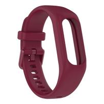 Klasikiniai apyrankės aksesuarai Riešo laikrodžio dirželis Silikoninis dirželis Sportinis riešo dirželis Skirtas Garmin Vivosmart 5 vyno raudonos spalvos