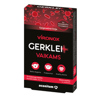 VIRONOX+, gerklei vaikams, 15 čiulpiamųjų tablečių