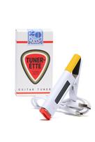 Gitaros tiuneris Rock Your Songs tobulai bosui Plius ukulelės Įkraunamas su retro rokenrolo posūkiu tiksliam derinimo Tunerette™ spaustukas – Stilius!