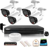 IP stebėjimo sistema Dahua su 4 FullHD kameromis su dvigubu naktiniu apšvietimu | Z35374B4