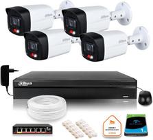 IP stebėjimo komplektas Dahua 4 IP kameros 8mpx 4K kietasis diskas | Z53631B4