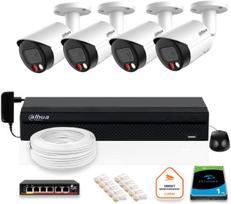 IP stebėjimo sistema Dahua 8mpx 4K 4 kameros IPC-HFW2849S-S-IL su disku | Z38420B4