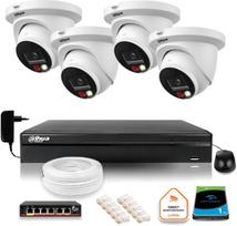 IP stebėjimo komplektas Dahua 8mpx 4K 4 kameros IPC-HDW2849TM-S-IL su disku | Z37415T4