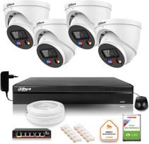 IP stebėjimo komplektas Dahua TIOC 8mpx 4K 4 kameros su aliarmu NVR su disku | Z51596T4