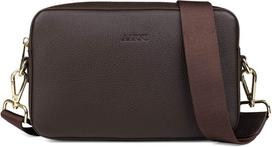 Aarni Large Crossbody Bag, dark brown/gold