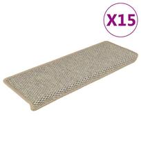 Lipnūs laiptų kilimėliai 15vnt šviesiai žalios spalvos 65x21x4cm